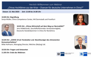 Webinar Record: China’s emergence from the crisis – an opportunity for German companies